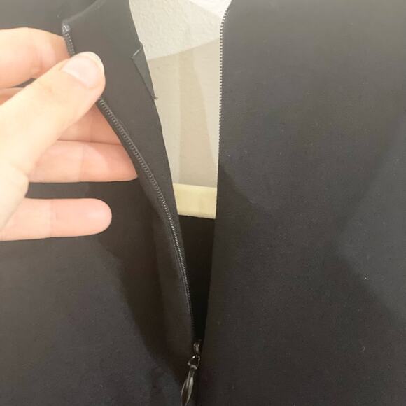 Karen Kane Mini Shift Dress Asymmetric Front Hem Sleeveless Women size XS Black - Picture 9 of 11